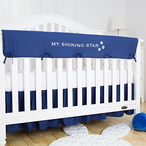 image for TILLYOU Crib Bed Skirt Dust Ruffle, 100% Natural Cotton, Nursery Crib 