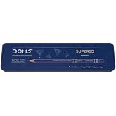 Doms Superio Super Dark HB/2 Graphite Pencil Tin Box Pack | Smooth Writing | Innovative Groove for Perfect Grip | Use for Sketching &amp; Drawing | Pack of 1