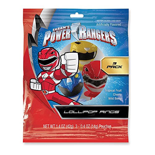 Power Rangers Ring Pop Lollipops, 1.5 oz, 3 Packs of 3