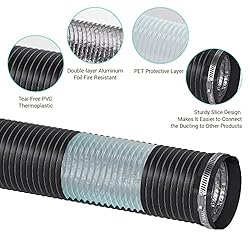 Drasum 6 Inch Duct Easy-to-Install 8-Feet Air Duct