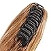 Qunlinta Hair Extensions Ponytail 18″ 20″ Claw Curly Wavy Straight Clip in Hair Extensions Synthetic Hairpiece Light Auburnthumb 3