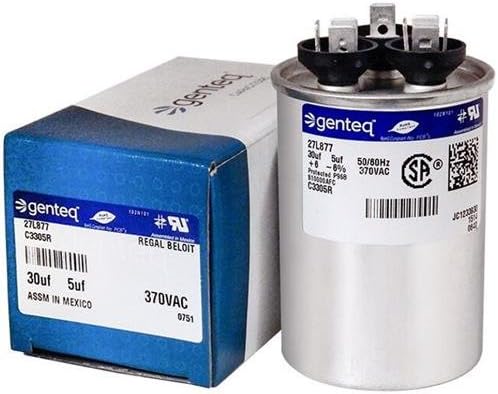 Z97F9833 - 30 + 5 uf MFD 370 Volt VAC - Genteq Round Dual Run Capacitor Upgrade