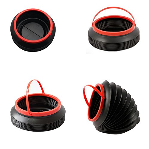 TargetEvo 4.2 QT Outdoor Collapsible Water Carrier Portable Foldable Car Trash Scans Bin Bucket for Fishing Camping Hiking Travelling - Thumbnail 7
