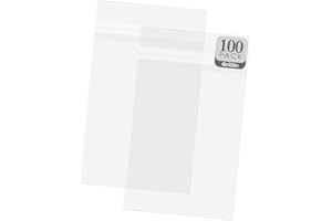 Golden State Art, 100 Pack Clear Bags for Mats, Pictures, Acid-Free, 4-3/4" x 6-1/2"