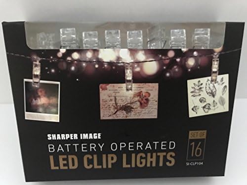 Card / Photo Hanger "CLOTHESPIN CLIP STRING LIGHTS" Set of 16 LED Clips