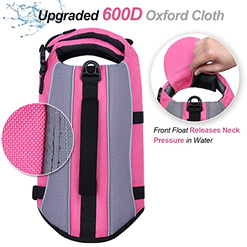 Vivaglory Dog Life Jackets with Extra Padding Pet Safety Vest for Dogs