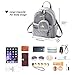 Cute Small Backpack Mini Purse Casual Daypacks Leather for Teen Girls and Women (Grey)