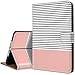 Ademen iPad Pro 10.5 Inch PU Leather Case, Minimal Rose Gold Stripes Protective Lightweight Folio Smart Case Cover With Magnetic Auto Sleep Wake Function Only For iPad Pro 10.5
