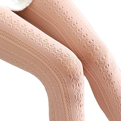 Women's Lace Tight Jacquard Pantyhose High Wasit Lace Stocking (one size, Pink#1)