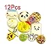 LEMO 12PCS Kawaii Soft Foods Panda Bun Toasts Multi Donuts Cell Gift Phone Chain TO379