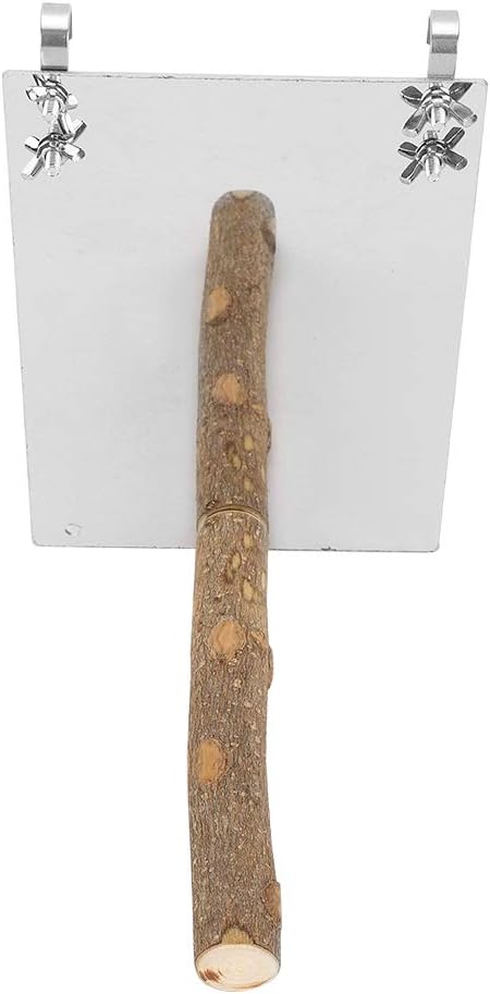 Zerodis Parrots Mirror, Stainless Steel Bird Mirror with Wooden Standing Rod for Parakeet Cockatiel Conure Lovebirds Finch Canaries - Image 5