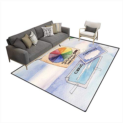Room Home Bedroom Carpet Floor Mat Divine Color Harmony 6'x9' （W180cm x L270cm