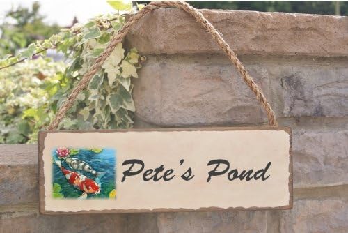 Koi Carp pond sign personalised Christmas gift