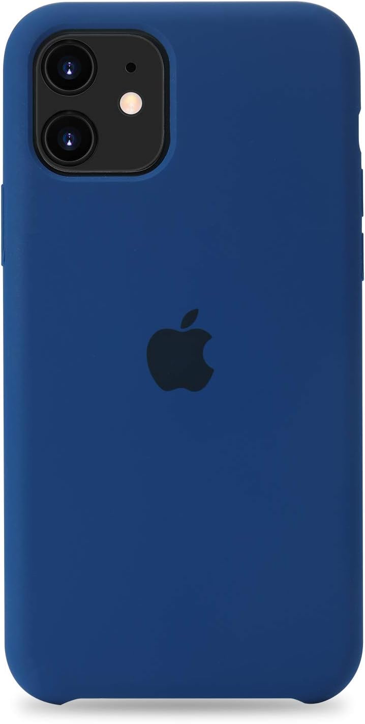 Anti-Drop iPhone 11 6.1 inch(2019) Liquid Silicone Case,Three Sides Soft Microfiber Cloth Lining Cushion，Shockproof Cover Case Drop Protection Case (Cobalt Blue)