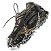 Weanas Ice Cleats Crampons 1 Pair for Boots Shoes Women Men Kids Stainless Spikes Anti Slip Traction Cleats Fishing Hiking Walking Mountaineering Climbing (12 Spikes-Black, L)