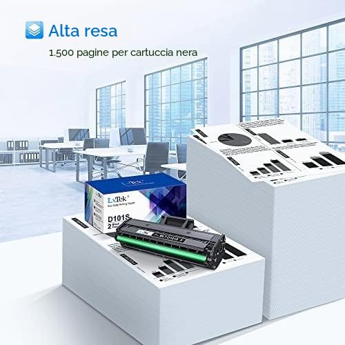 LxTek Compatible Toner Cartridges Replacement for Samsung MLT-D101S for SCX-3405W SCX-3405 SCX-3405FW SCX-3400 ML-2160 ML-2165 ML-2165W ML-2168 SF-760 SF-761 SF-760P (Black, 2-[[