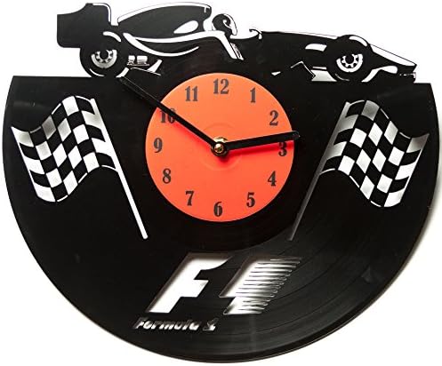 F1 Clock - Clocks for Kitchen - Unique Wall Clocks - Clocks Formula 1 - DIY Vinyl Record Clock - Unique Clock - Kitchen Wall Clocks - Formula 1