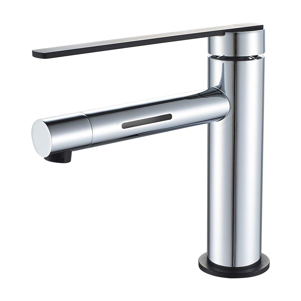 GRIFEMA Dover-G11002B, LED Bathroom Basin Mixer Tap with 2 Colors Changing, Chrome