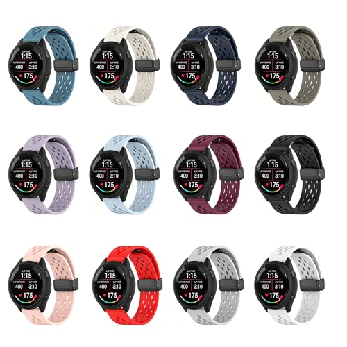 MELEJIA 22MM Silicone Strap Compatible with Garmin Forerunner 570 47mm/Forerunner 970/Venu 4 45mm/Venu 3/Venu 2, 22MM Silicone Replacement Bracelets, Adjustable Magnetic Closure Strap