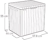 Keter 113L Outdoor Garden Storage Box Grey Wood Effect | All Weather Resistant view 6