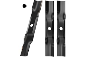 Chway GY20852 48" Lawn Mower Blades with 7 Point Star Shape, Mulching Blade Compatible with John Deere D140, E140, E170, S140