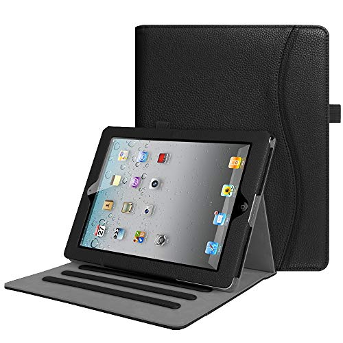 Fintie Case for iPad 2 3 4 (Old Model) - [Corner Protection] Multi-Angle Viewing Folio Smart Stand Cover with Pocket, Auto Sleep/Wake for iPad 2, iPad 3 & iPad 4th Gen with Retina Display, Black