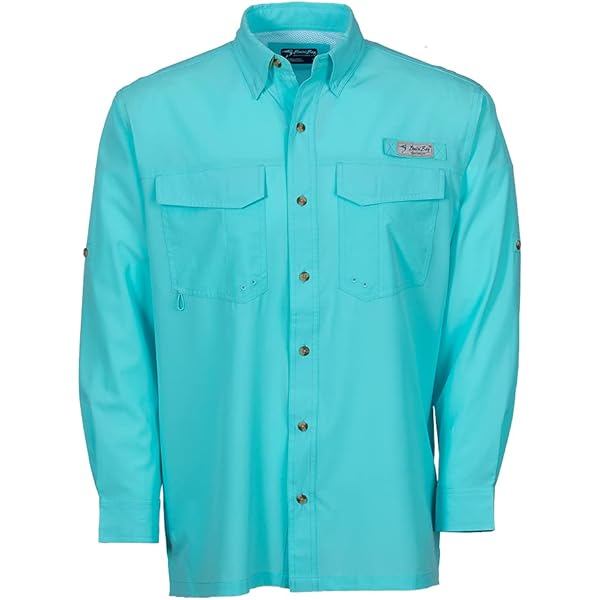 Indian River Chemise de pêche pour homme Protection solaire UPF 40 avec technologie à séchage rapide, mer de Sargasso, taille M, Mer des Sargasses, Moyen
