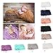 OULII Baby Photo Props Soft Fur Quilt Photographic Mat DIY Newborn Baby Photography Wrap-Baby Photo Props Favors (Khaki)