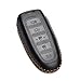 Vitodeco Genuine Leather Cover Keyless Entry Remote Smart Key Fob Case Compatible for Ford (Black)