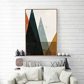 Framed Nordic Abstract Home Artwork for Living Room Bedroom