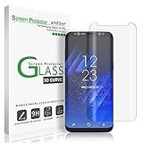 Galaxy S8 Plus Glass Screen Protector, amFilm Full Screen [Case Friendly] Dot Matrix 3D Curved Tempered Glass Screen Protector for Samsung Galaxy S8 Plus [Clear] [Bubble Free Guarantee]