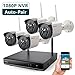 ONWOTE Wireless WiFi Security Camera System Outdoor, 1080P NVR, (4) 960P IP Surveillance Cameras for Home, 80ft Night Vision, Remote Access, Motion Alert, NO Hard Drive