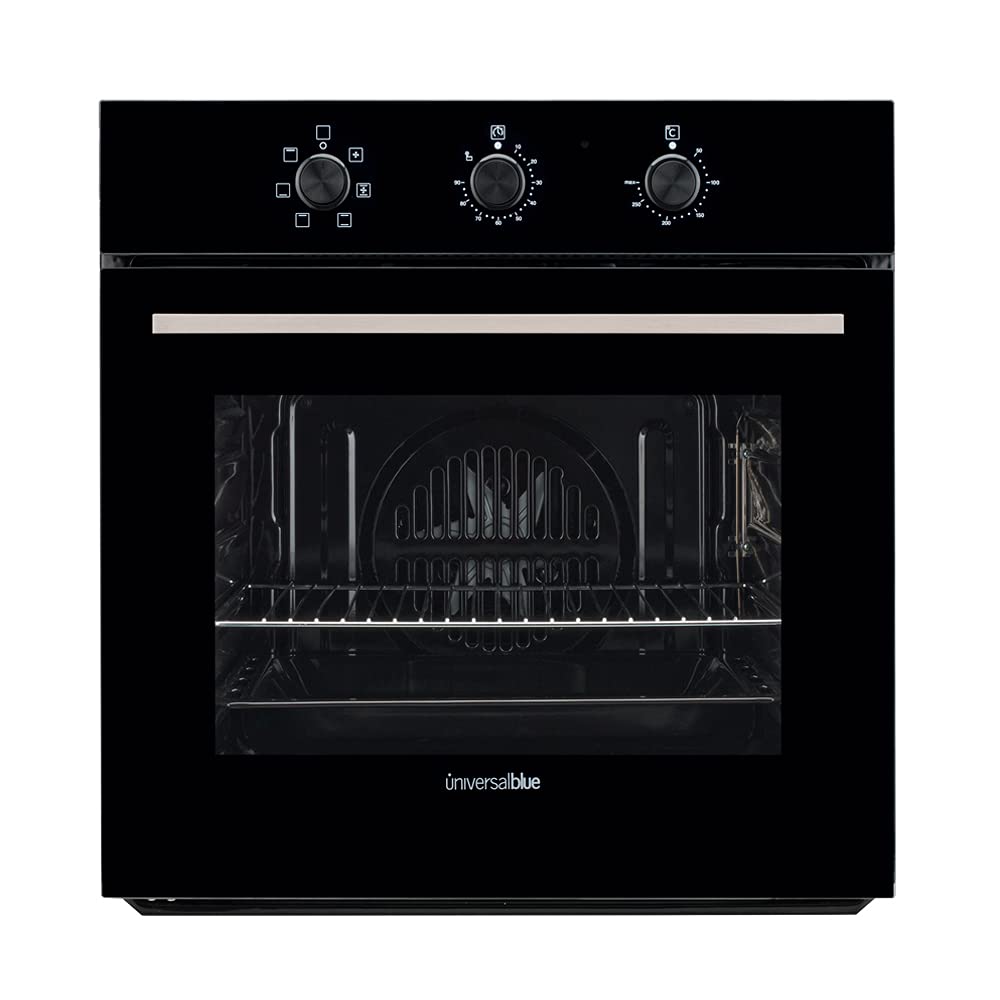 UNIVERSALBLUE-Horno-Multifuncion-Cristal-Negro-Capacidad-62-L-2100W-Temporizador-Mandos-escamoteables-Doble