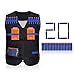 Yosoo Elite Tactical Vest Jacket + 20 Refill Soft Darts Bullets + Protective for Nerf Gun N-Strike Elite Series Pistol Foam Bullets Toy Guns