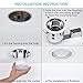 4 Pack 6 Inch Recessed Can Light Trim with Aluminum Reflector, for 6 inch Recessed Can, Detachable Iron Ring Included