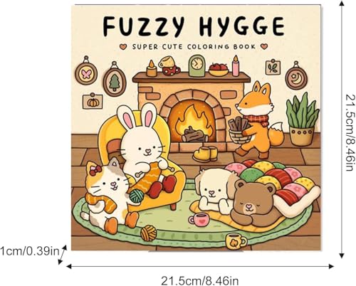 Animal Coloring Book, Fun & Relaxation for Kids & Adults, Cute Kawaii Animal Designs, Mini Watercolor Style, for Teens & Adults
