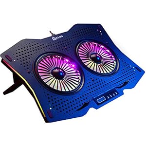 KLIM-Halo-Laptop-Cooling-Stand-with-RGB-backlighting-11-17-Gaming-Laptop-Cooling-Pad-For-Desk-USB-Powered-Fan-Very-Stable-And-Silent-Compatible-Mac-And-PS4-NEW-2021 KLIM Halo + Laptop Cooling Stand with RGB backlighting + 11" - 17" + Gaming Laptop Cooling Pad For Desk + USB Powered Fan + Very Stable And Silent + Compatible Mac And PS4 - NEW 2022