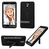 SKY 5.5W Premium Rugged Tough Hybrid Armor Heavy Duty Kickstand Case (HVD Black)