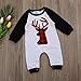 Canis Unisex Newborn Baby Boys Girls Christmas Romper Long Sleeve Lattice Deer Jumpsuit (12-18M, Black)