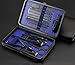 Manicure Set Nail Clipper Set - 15 Piece Stainless Steel Nail Care Tools -Fingernail Clippers,Toenail Clippers -Portable Travel & Grooming Kit Tools (Black&Blue)