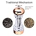 Mr. Rudolf Original Stainless Steel Salt and Pepper Grinder Set With Stand - Tall Salt and Pepper Shakers with Adjustable Coarseness - Salt Grinders and Pepper Mill Shaker Set