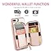 ZVE Wallet Case for Apple iPhone 8 Plus and iPhone 7 Plus, 5.5 inch, Wallet Case with Crossbody Chain Credit Card Holder Slot Zipper Purse Case for Apple iPhone 7 Plus and 8 Plus - Rose Gold