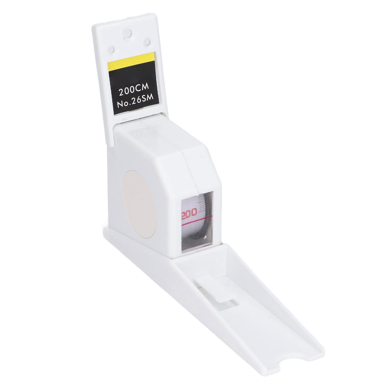 Wall Mounted Measure Tape 2 Meter Height Rule Retractable Gauge Rod White for Home Office Hospital Kids Adult