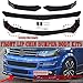 Zeeos Black Universal Front Bumper Lip Chin Spoiler ABS Front Bumper Lip Sopiler Wing Body Fits For AUDI,Ford,BMW,HONDA,Chevrolet,Toyota,Civic,Car