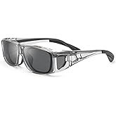 Vepiant Wrap Around Sunglasses, Polarized Lens Wear Over Prescription Glasses, Fit Over Regular Glasses 100% UV Protection