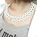 kilofly White Faux Pearl False Collar Necklace, Fifi, with Rhinestone Cat Pin