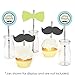 Dashing Little Man Mustache Paper Straw Decor - Baby Shower or Birthday Party Striped Decorative Straws - Set of 24