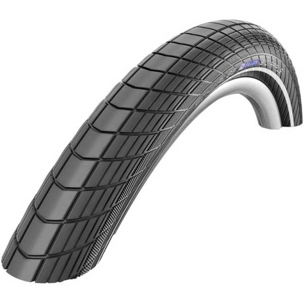 Schwalbe 318427 - tire big apple 26x2.35 race-guard hs430 liteskin rigida negro con reflectante 6
