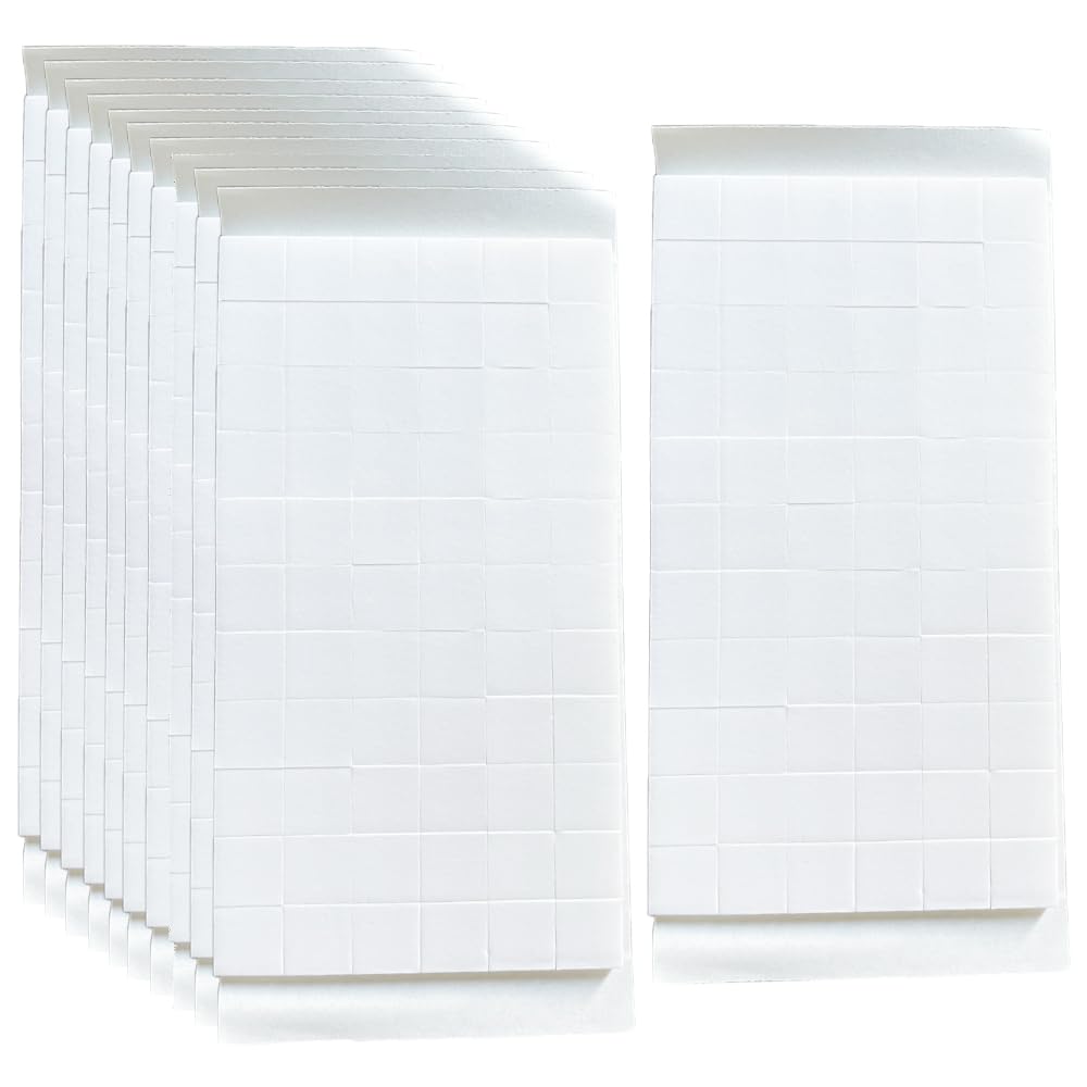 FangTaijn 10 Sheets/660 PCS Double Sided Sticky Pads 12mm 3D Foam Sticky Pads Square Foam Pads for Card Making Scrapbooking DIY Art Craft Home and Office Supplies