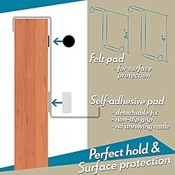 4smile Over The Door Hooks, 3 + 2 Pack - Stainless